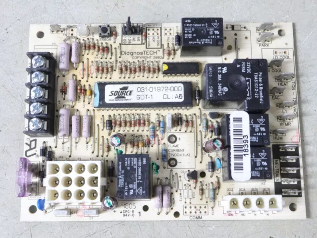 York Luxaire Coleman 031-01972-000 Furnace Control Circuit Board 3