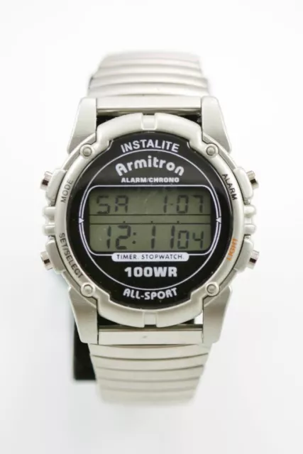 ARMITRON ALL SPORT Hommes Montre Extensible Inoxydable Chrono