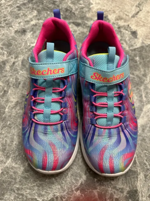 Girls' Skechers Kids Swirlified Rainbow Sneaker Size 5 youth