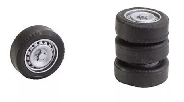 FALLER CAR SYSTEM 4 Tyres & Rims Mercedes Sprinter & VW T5 HO 1/87 Scale 163108