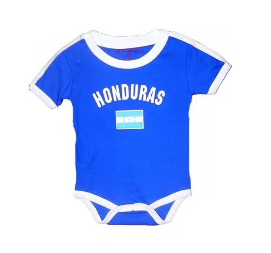Honduras Baby Bodysuit Kids Infant Soccer Futbol Flag Jersey T-Shirt Gift