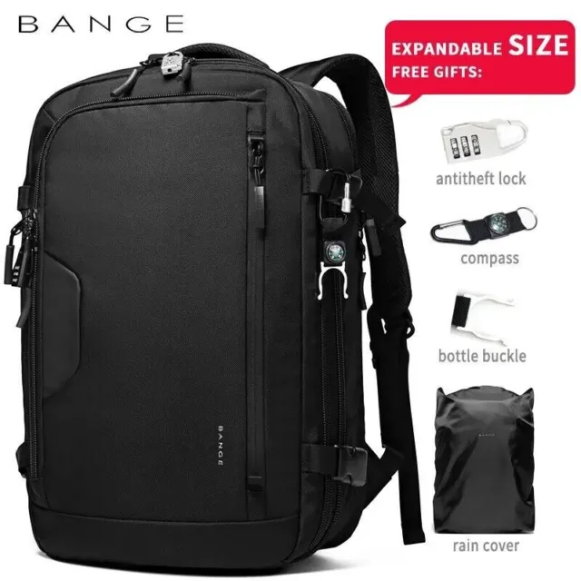 BANGE Large   Capacity Waterproof Men Business Laptop Backpack Trip bag Outdoor