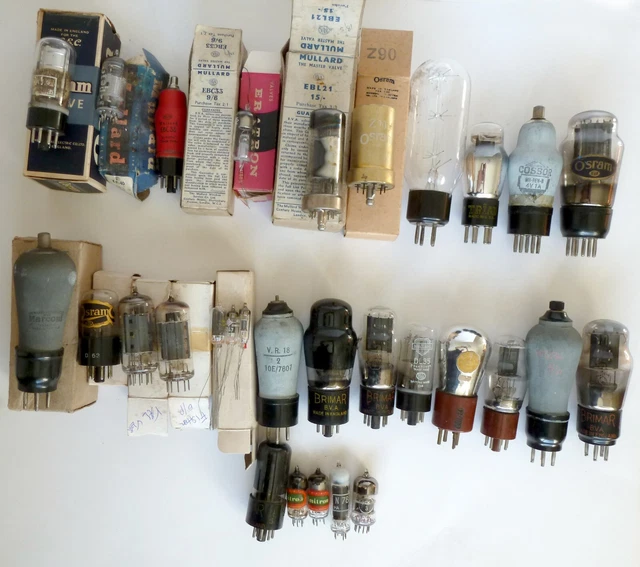 JOB LOT 30 Vintage Radio Amp Valves Tubes Untested Mullard Brimar Osram