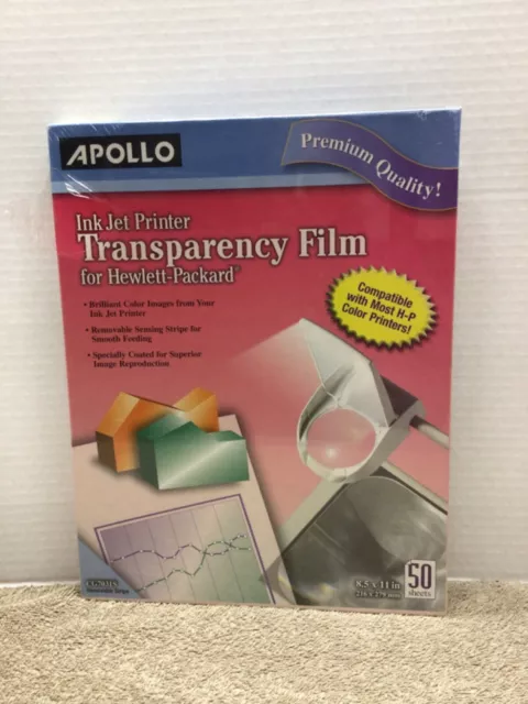 Apollo Ink Jet Printer Transparency Film For Hewlett Packard