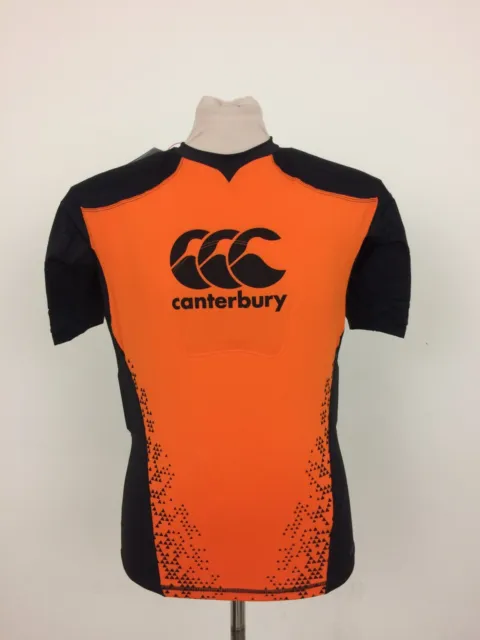 Canterbury Men's Vapodri Raze Rugby Pro Vest L Shoulder Pads Black Orange New F1