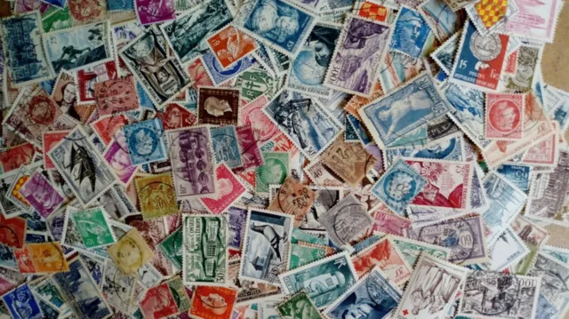 France : Très beau vrac de 1200 timbres obl. en Anc. Fr. période 1854/1959