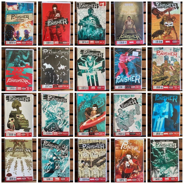 The Punisher by Edmonson vol. 10 (2014). Full set 20 comics bagged and boarded.