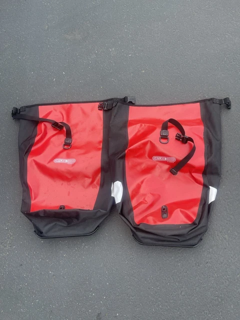 2 Ortlieb Waterproof Classic Roll Top Germany Bike Panniers LARGE 23" x 10" x7"
