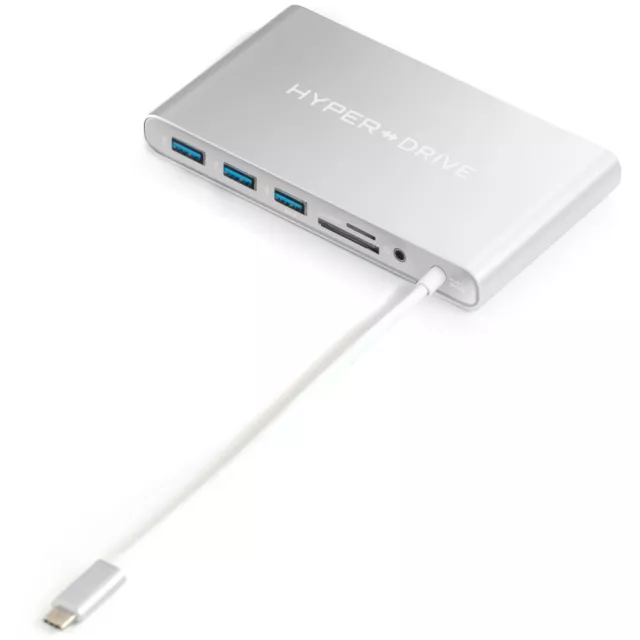 HyperDrive Ultimate 11-in-1 USB-C to HDMI/VGA /SD Adapter Hub for Mac/PC Silver