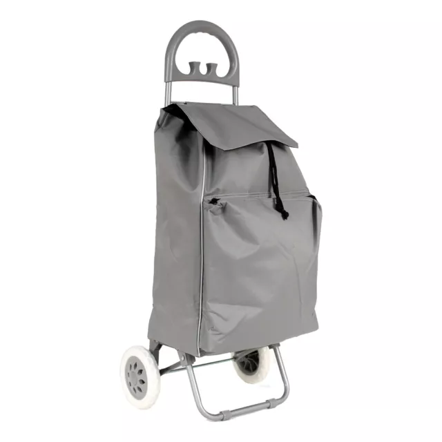 Tosca Portable Trolley 70L/58cm Shopping Cart/Grocery Basket Bag w/ Wheels Grey