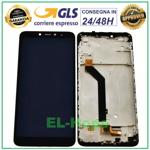 Display Lcd + Frame Per Xiaomi Redmi S2 M1803E6G Touch Screen Vetro Nero