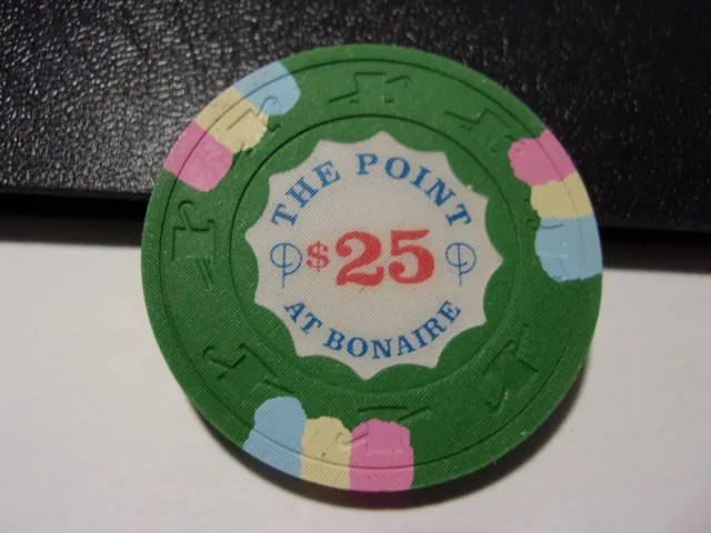 THE POINT AT BONAIRE $25 hotel casino gaming poker chip - Kralendijk, Bonaire