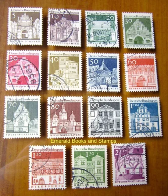 EBS Germany 1966 - 12 Centuries German Architecture (II) - Michel 489-503 - Used