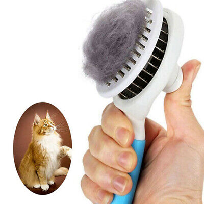 Pet Cat Dog Brush Grooming Slicker Self Cleaning Slicker Massage Hair Comb M 2