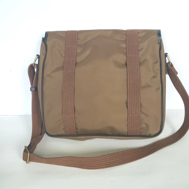 Dunhill Men's Shoulder Crossbody Messenger Bag Brown Black Leather Trim Medium 3