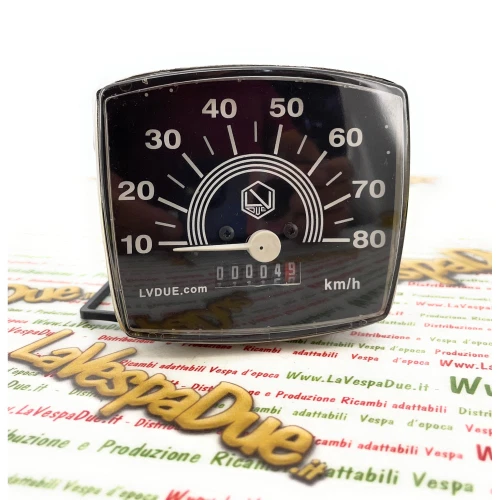 Contachilometri LVDUE Per Vespa E Piaggio - Scala 80 Km/h, Esagono, Diametro 48 Mm