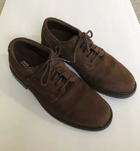 Men’s Brown Suede Shoes Size 9.5 W Deer Stags Comfort Footwear Pre owned