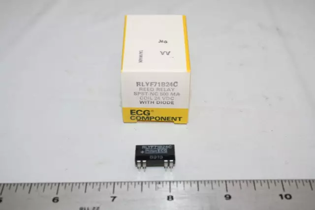 ECG RLYF71B24C Reed Relay with Diode SPST-NC 500mA 24 VDC New