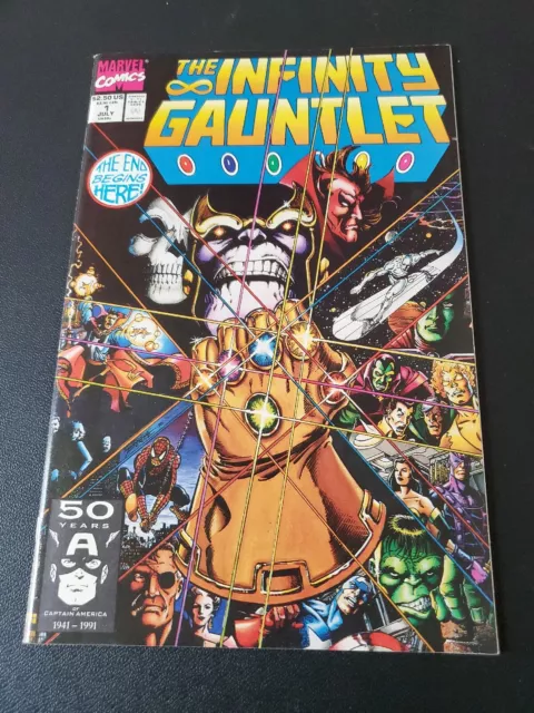 The Infinity Gauntlet. Vol. 1 Issue: #1 (07/91 Marvel). The End Begins Here!