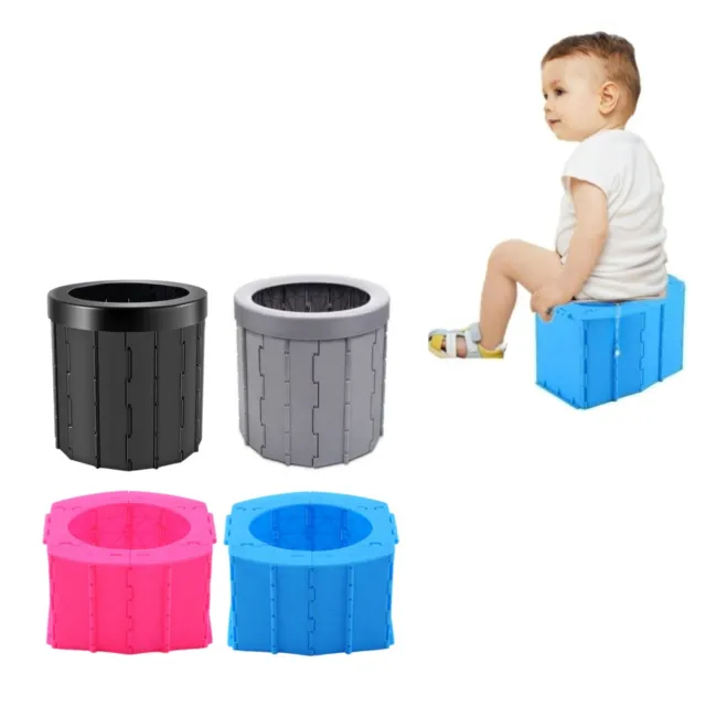 Portable Camping Toilet Foldable Toilet For Adults Kids, Outdoor PVC Toilet New