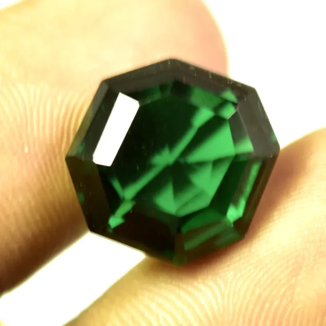 13.05 Ct Natural Russian Chrome Green Diopside Cut gemstone GIE Certified