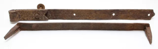 Antique Vintage 2 Parts of Barn Door Strap Hinges Heavy 23 inch 2