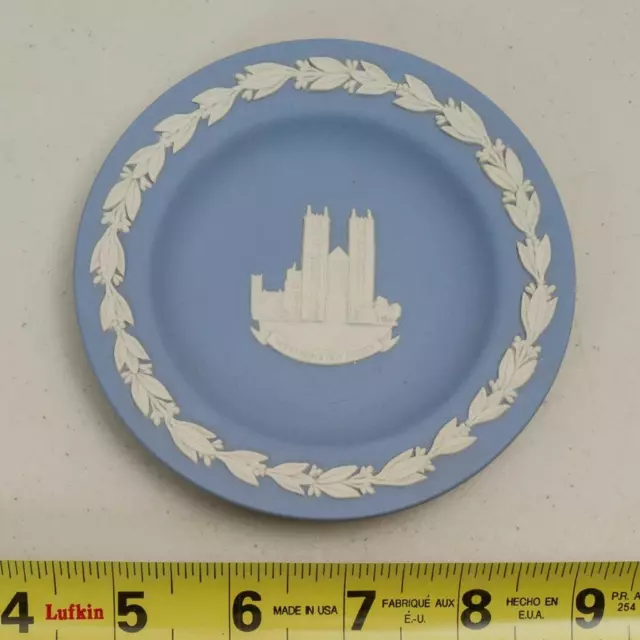 Wedgwood Jasperware Azul Pequeño Placa Westminster Abby Hecho en Inglaterra