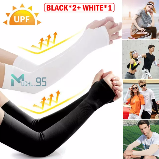 SUN PROTECTION COOLING Compression Arm Sleeves for Women Men Workout ...