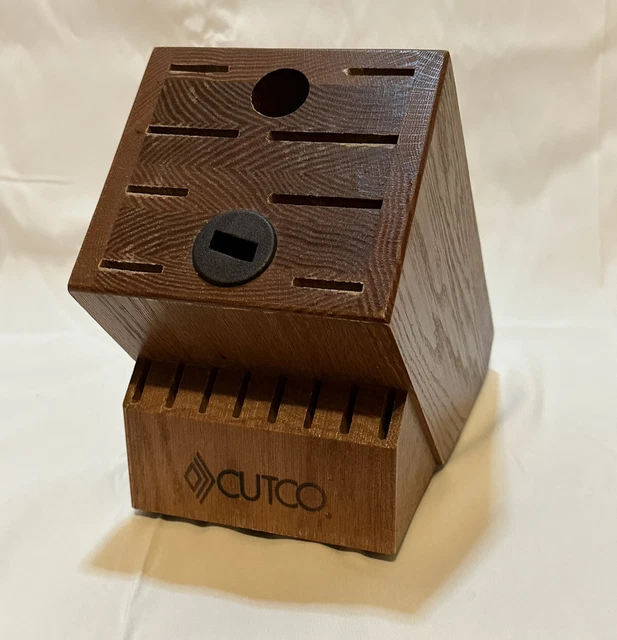 CUTCO 1748 HOMEMAKER 18 Slot Knife Block 8 Steak Slots Cherry Red