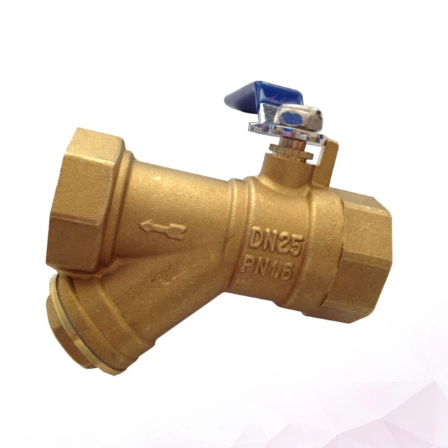 Filtro colador de latón tipo Y conector de bola 1 pulgada DN25 hilo hembra para agua