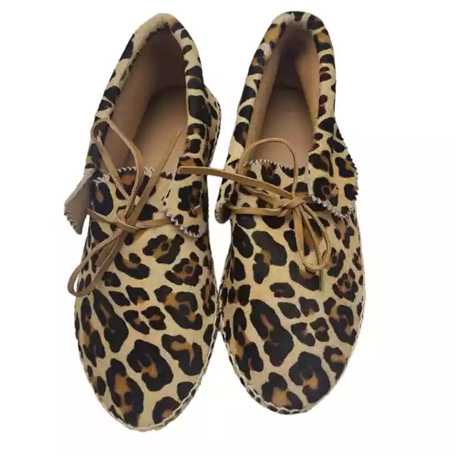 THE GREAT. Canyon Moccasin Leopard  Luxe Calf Hair