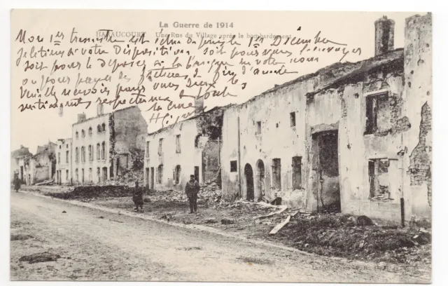 HARAUCOURT Meurthe et moselle CPA 54 une rue bombardements de guerre 1914