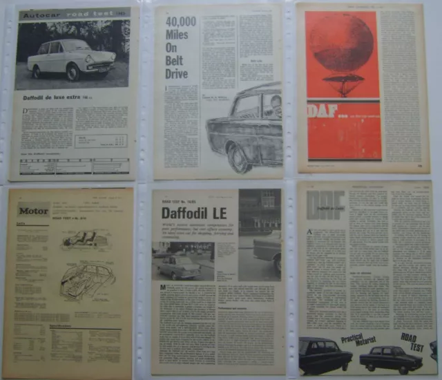 Daf Daffodil Collection of 6 Articles from various Magazines