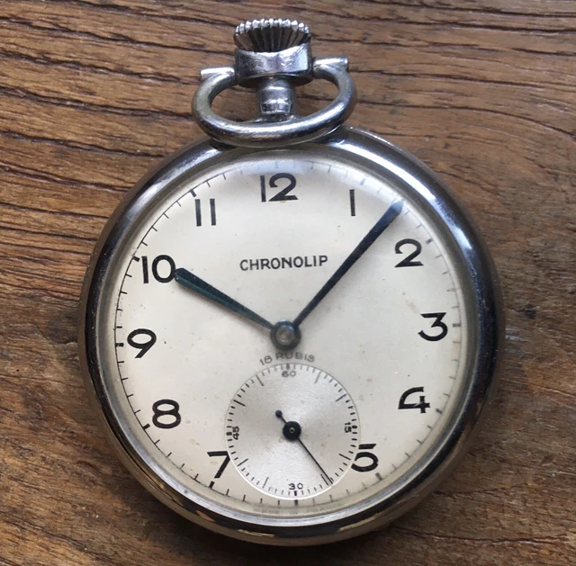 Montre à Gousset Ancienne LIP Chronolip - Mécanique - Vintage - Très Bon état