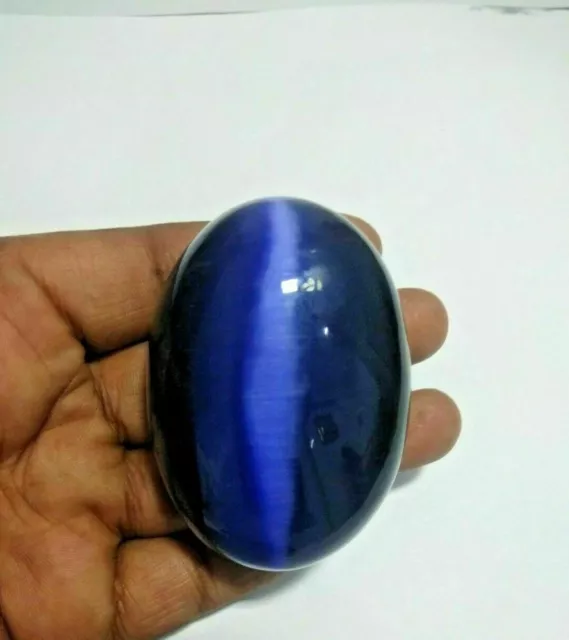 610.50 Cts Géante Bleu Violet Couleur de Chat Eye Pierre Lune Ovale Cabochon