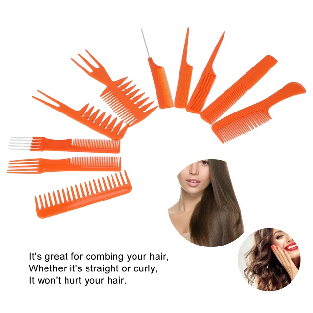 10pcs Hair Styling Comb Set Anti Static Professional Hairdressing Stylists Combs