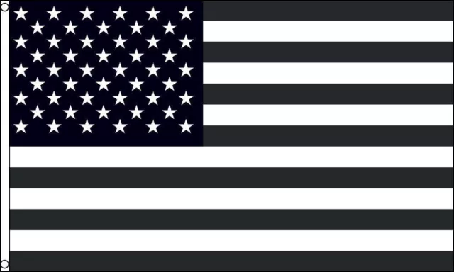 "USA BLACK & WHITE" 2x3 ft flag polyester United States America US 100D