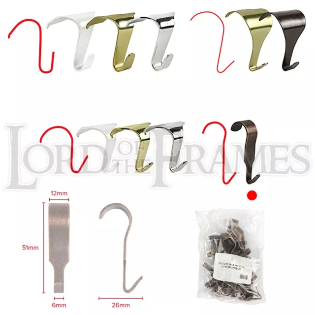20 x ganci stampaggio telaio telaio da appendere cornice 46x32 mm