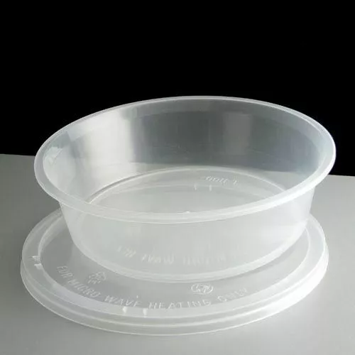 SATCO 500ml Plastic Containers & Lids Clear Microwave Takeaway Food Heavy  Duty 