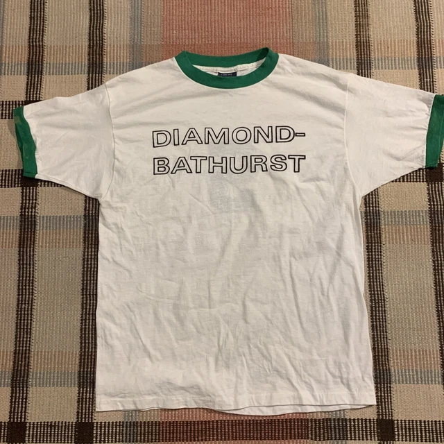 Vintage Ringer Softball Sneakers T Shirt Diamond Bathurst Size L T-Shirt USA!!!