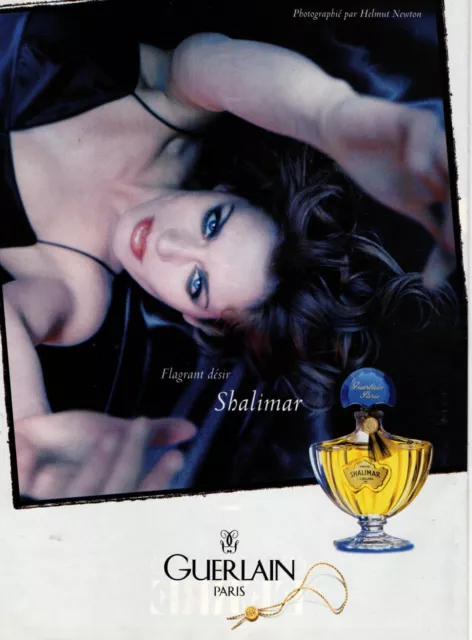PRESS ADVERTISING - Ad. GUERLAIN perfume SHALIMAR Helmut Neweton -1997 ...