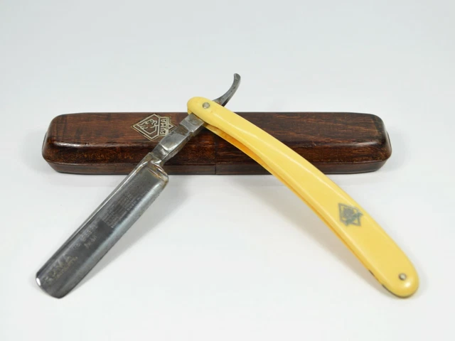RASIERMESSER PUMA SOLINGEN Original Vintage Razor mit Holzetui EUR 150 ...