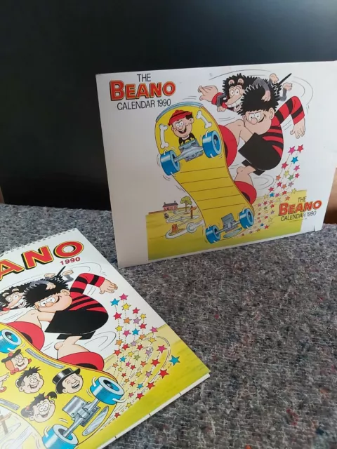 vintage/classic THE BEANO CALENDAR 1990. COMIC with ENVELOPE PACKAGING.