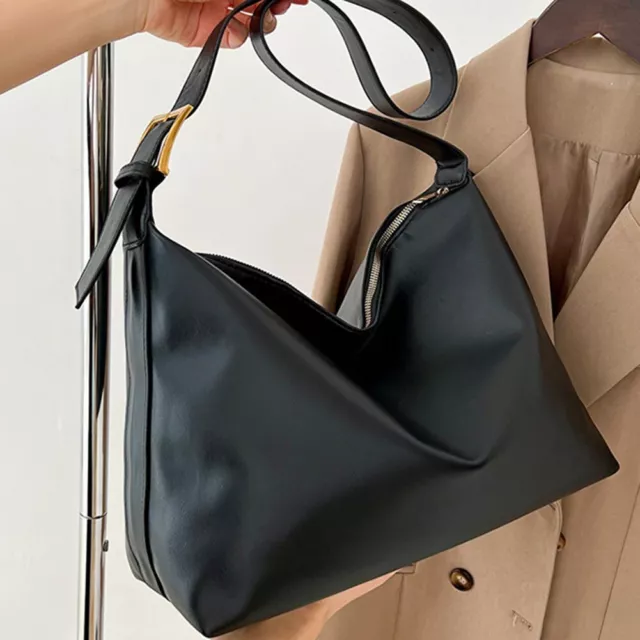 Sac à main style rétro café cuir PU Boston sac fourre-tout épaule pour femme 2