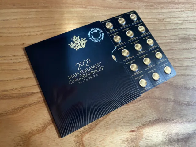 1g Royal Canadian Mint Maple Leaf Gold-Münze, 999.9 Feingold, Geschenk Anlage 1x
