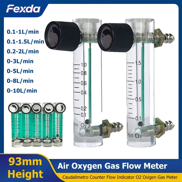 AIR OXYGEN GAS Flow Meter Flowmeter Caudalimetro Counter Flow Indicator ...