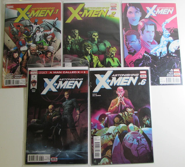 Astonishing X-Men Lot of 5 #1,2,3,6,7 Marvel 2017 1st Print 9.4 NM Comic Books