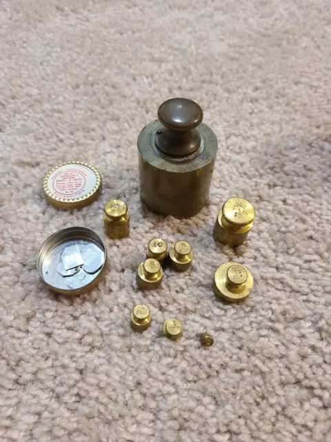 Vintage Brass Apothecary Weights