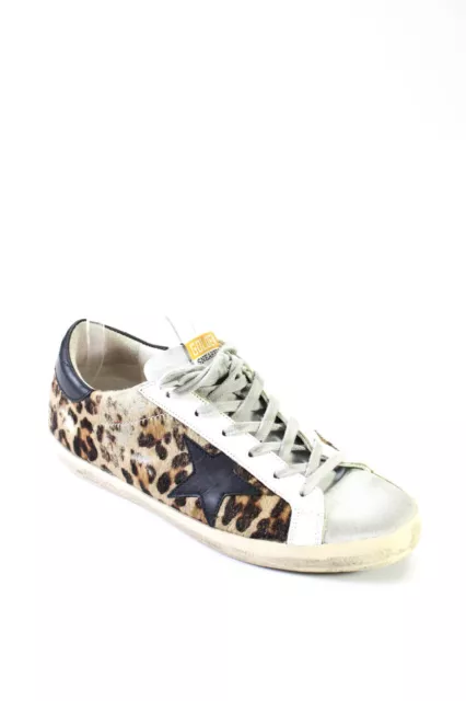Golden Goose Deluxe Brand Womens Leopard Print Ponyhair Sneakers Brown Size  9