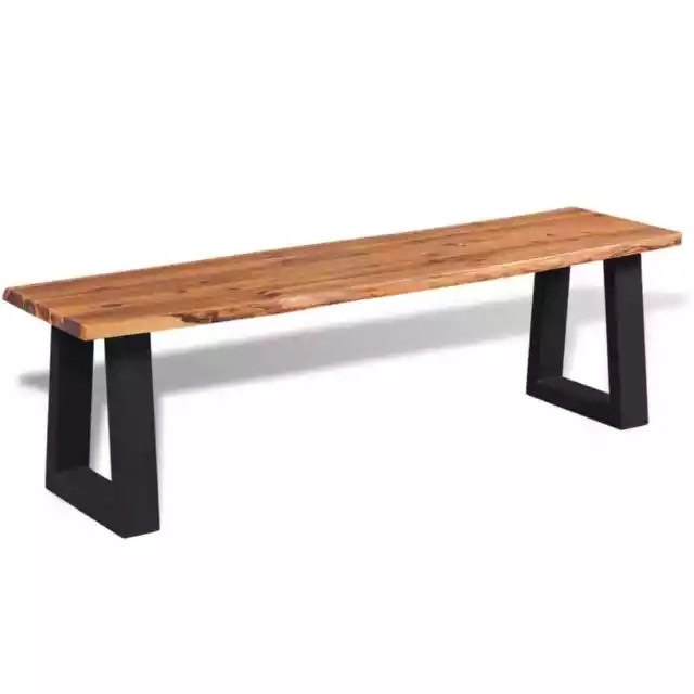 NNEVL Bench Solid Acacia Wood 145 cm